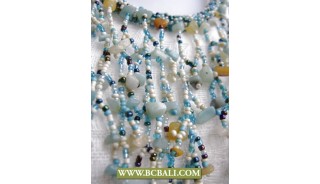Multi Coloring Casandra Necklaces Beaded with Stone